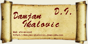 Damjan Ikalović vizit kartica